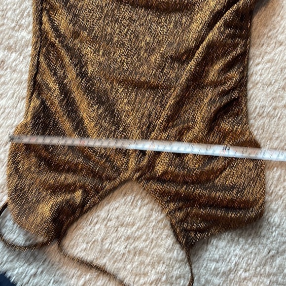 Zara body con sparkle gold glitter side ruffle dress - Picture 7 of 12